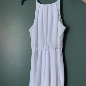 White thin strap dress